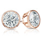 BRILLIANT CUT 0.25 BEZEL SOLITAIRE STUD EARRING