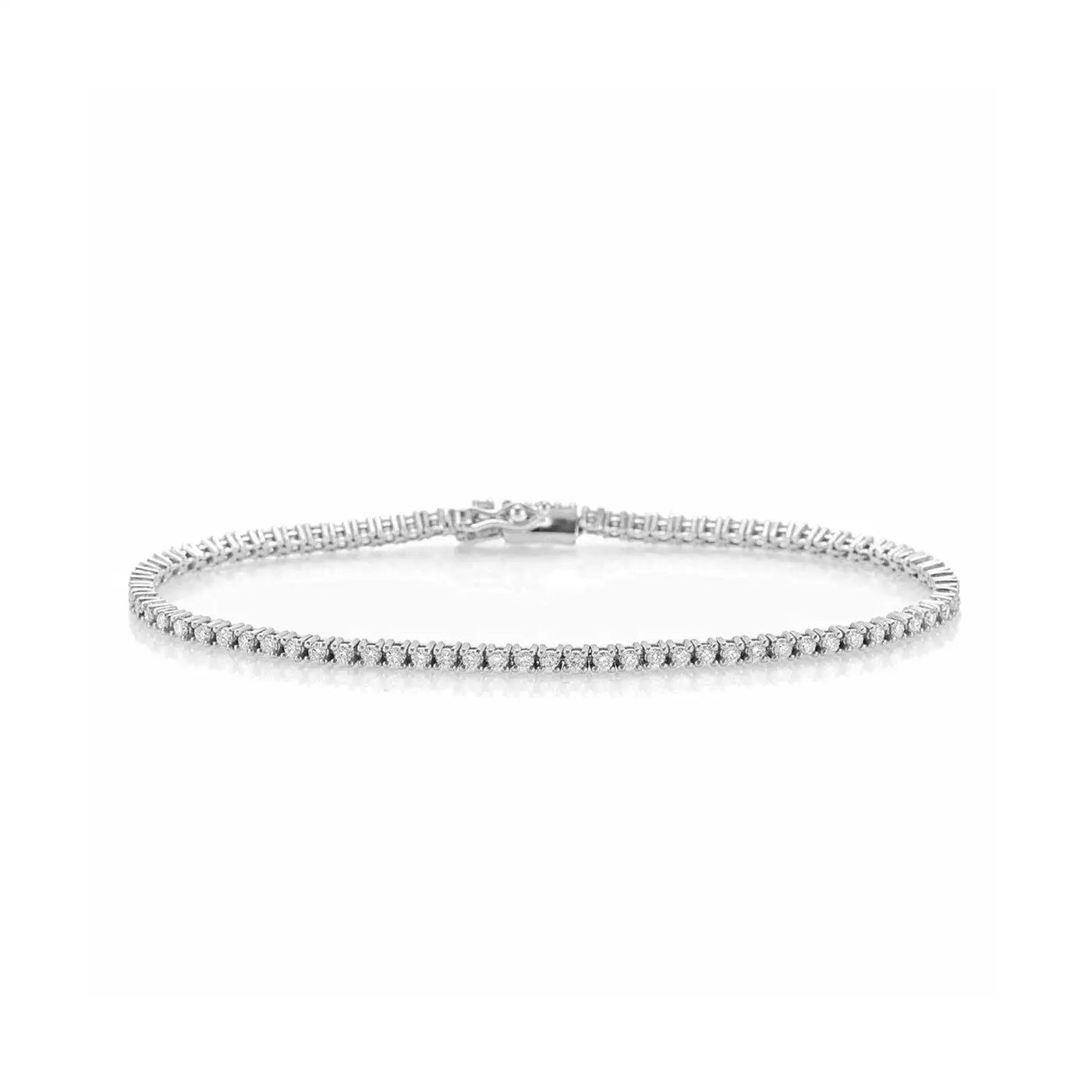 PETITE 2MM TENNIS BRACELET - WHITE GOLD