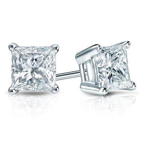 6CT PRINCESS STUD EARRING