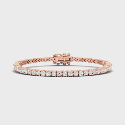 3MM TENNIS BRACELET -  ROSE GOLD