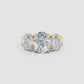 3 STONE OVAL CUT DRESS RING