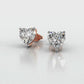 1CT HEART SHAPE STUD EARRINGS