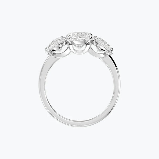 OVAL-CUT THREE-STONE RING